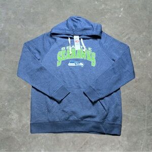 Seattle Seahawks NFL Team Apparel Embroidered Hoodie Mens Size XL Navy Blue